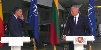 Interrumpen conferencia entre Pedro Sánchez y el presidente de Lituania por amenaza militar atribuida a Rusia