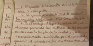 ¡Bochornoso! Pseudo oposición realizó acuerdo de encuesta con hojas de block de notas