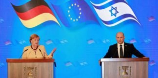 Merkel reitera apoyo a Israel en su gira de despedida