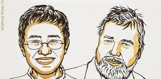 Premio Nobel de la Paz 2021 para periodistas ruso y filipina