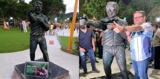 El gobernador chavista Rafael Lacava tiene su propia estatua en un parque de Carabobo
