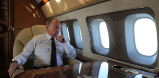 El lujoso avión desde donde Putin estaría dirigiendo la guerra