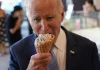 Biden insiste en que la economía de EE.UU. es «fuerte como el infierno» mientras mastica un cono de helado