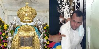 Un hombre atacó la imagen de la Virgen de Chiquinquirá: fue detenido por la GNB