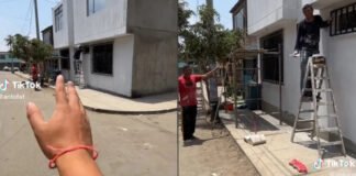 Se confundió y pintó la casa equivocada