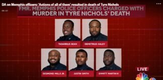 Tyre Nichols: 5 Policías de Memphis imputados por asesinato en segundo grado.