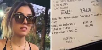 Se ofendió por tener que pagar la mitad de la cuenta