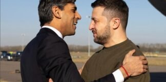 Zelensky llegó a Londres para hablar ante el parlamento británico y reunirse con el Primer Ministro y el rey Carlos III