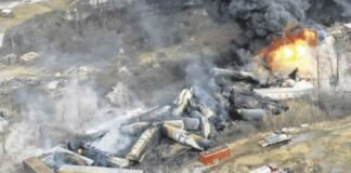 Descarriló un tren con sustancias químicas tóxicas en Arizona