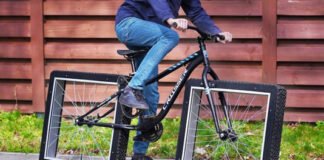 Crean la primera bicicleta con ruedas cuadradas