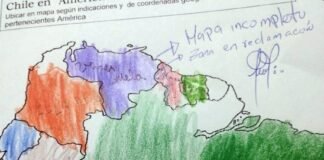 Reprueban a niña venezolana en Chile por marcar el Esequibo como zona en reclamación