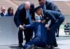 Biden se cayó durante ceremonia en una academia Militar (+ vídeo)