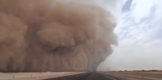 Una impresionante tormenta de arena azotó Egipto