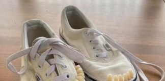 Ponen a la venta zapatos decorados con dientes humanos