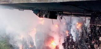 Incendio genera fallas en el servicio de Movistar en Miranda