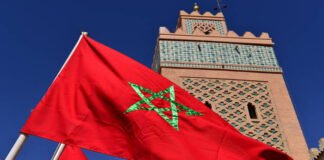 Banderas a media asta en Marrakech