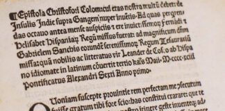 Subastan la carta de Colón sobre el descubrimiento del Nuevo Mundo