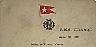 Extraño menú del Titanic da pistas sobre la vida en el barco