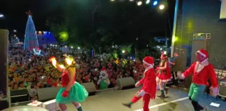 Aragua | Inició la navidad en Santa Cruz con el encendido de luces