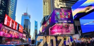 En Times Square ya se ven los números para darle la bienvenida al 2024