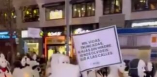 Polémicas manifestaciones «feminazis» en Madrid durante el Día Internacional de la Mujer