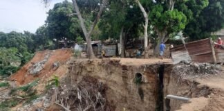 Doce familias están en riesgo tras nuevo derrumbe en cárcava en San Félix