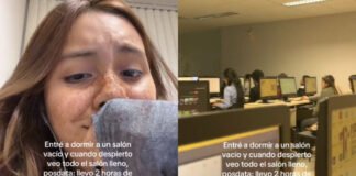 Entró a un salón a dormir y despertó en medio de una clase
