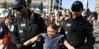 Greta Thunder busca una vez más ser apresada y lo logra: Esta vez fue en Helsinki