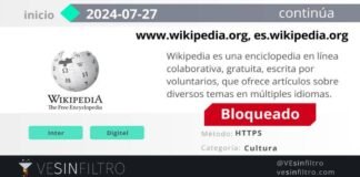 Digitel y NetUno bloquean acceso a Wikipedia