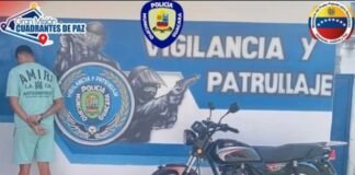 Poliguacara apresa a individuo con moto solicitada por robo