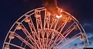 Más de 30 heridos al incendiarse una rueda de la fortuna en marcha