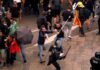 Enfrentamiento en manifestación entre colectivos pro-inmigración y anti-inmigración catalanes