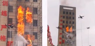 Tecnologías en acción: China prueba drones para la lucha contra incendios