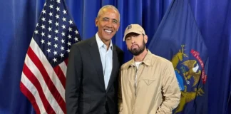 Eminem se posiciona a favor de Kamala Harris y presenta a Obama en mitin de Wisconsin
