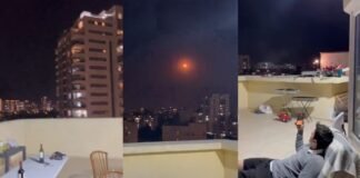 La reacción de un grupo de argentinos que hacía un asado en una terraza en Tel Aviv ante un ataque de Hezbollah con cohetes