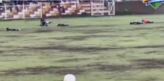 Un rayo cayó en un campo de fútbol peruano en pleno juego