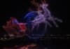 Mansfield brilla con el mayor show aéreo de drones navideños del mundo