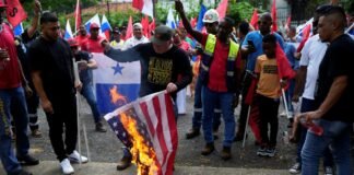 Protestas en Panamá: Manifestantes queman banderas de Estados Unidos en rechazo a Trump