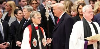 Trump responde a Obispa de izquierda que politizó servicio religioso pidiéndole “Piedad” por migrantes y “niños trans”
