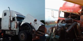 Chocan dos Tráileres en la carretera escárcega-champotón, Tabasco; deja un saldo de dos personas fallecidas