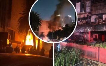 Explosión e incendio consumen restaurante cerca del Monumento a la Revolución en CDMX