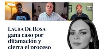 Laura De Rosa obtiene victoria legal sobre demandados por difamación, Roberto Carlo Olivares, Humberto Celli y Alejandro Marcano, y cierra el proceso tras cumplimiento de objetivos judiciales